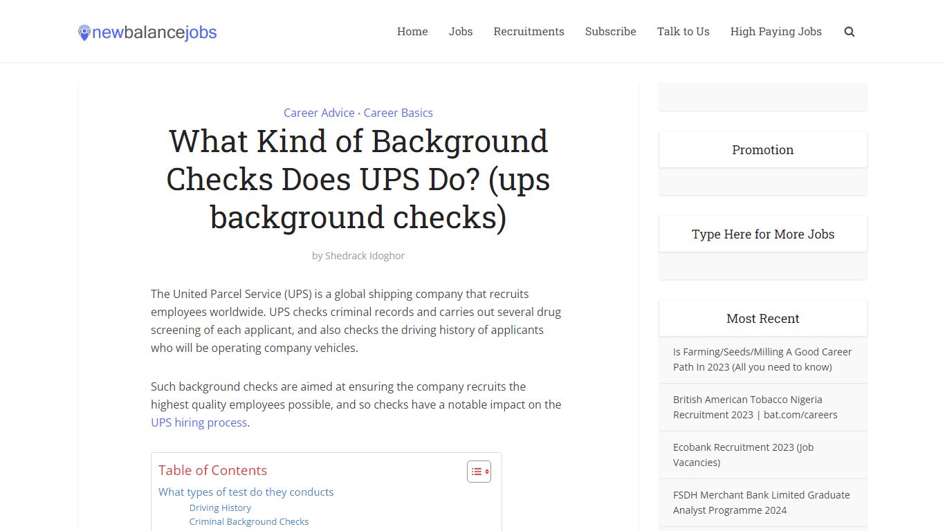 What Kind of Background Checks Does UPS Do? (ups ... - Newbalancejobs